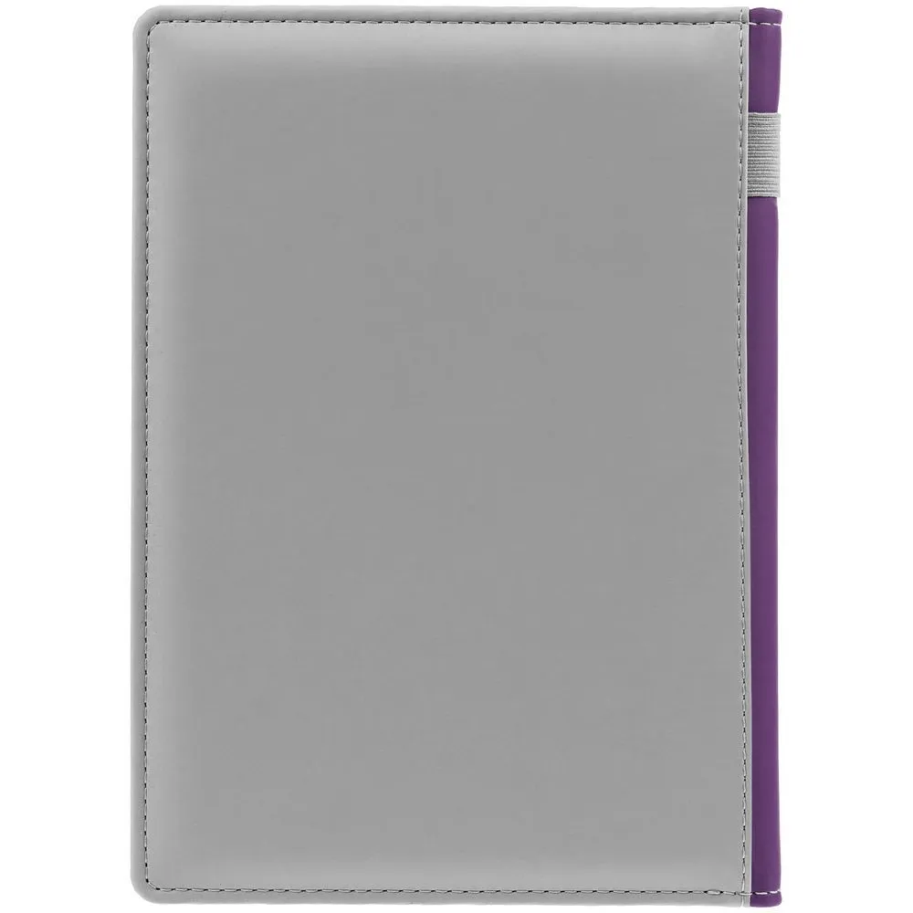 Ежедневник Spain Shall на заказ, недатированный, серый с фиолетовым