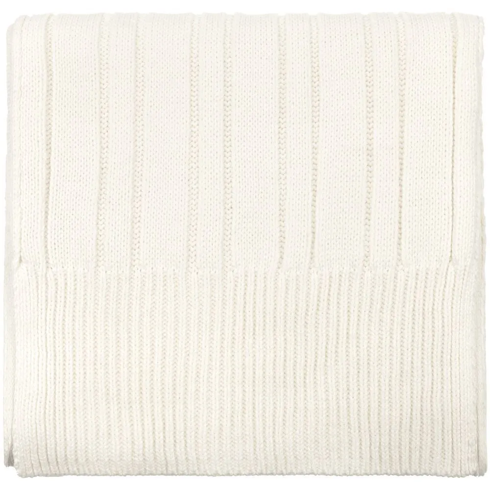 Шарфы с печатью логотипа. Шарф Knit Beat по цене 921 ₽ руб. (артикул 19892.61) Шарф Knit Beat, белый (молочный)
