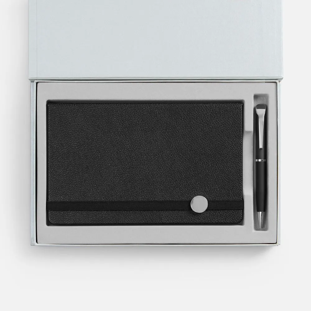 Наборы с ежедневниками с печатью логотипа.  по цене  руб. (артикул 10748.30) Набор Nova, черный