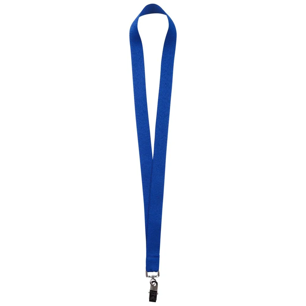 Лента для бейджа Neckband, синяя с логотипом