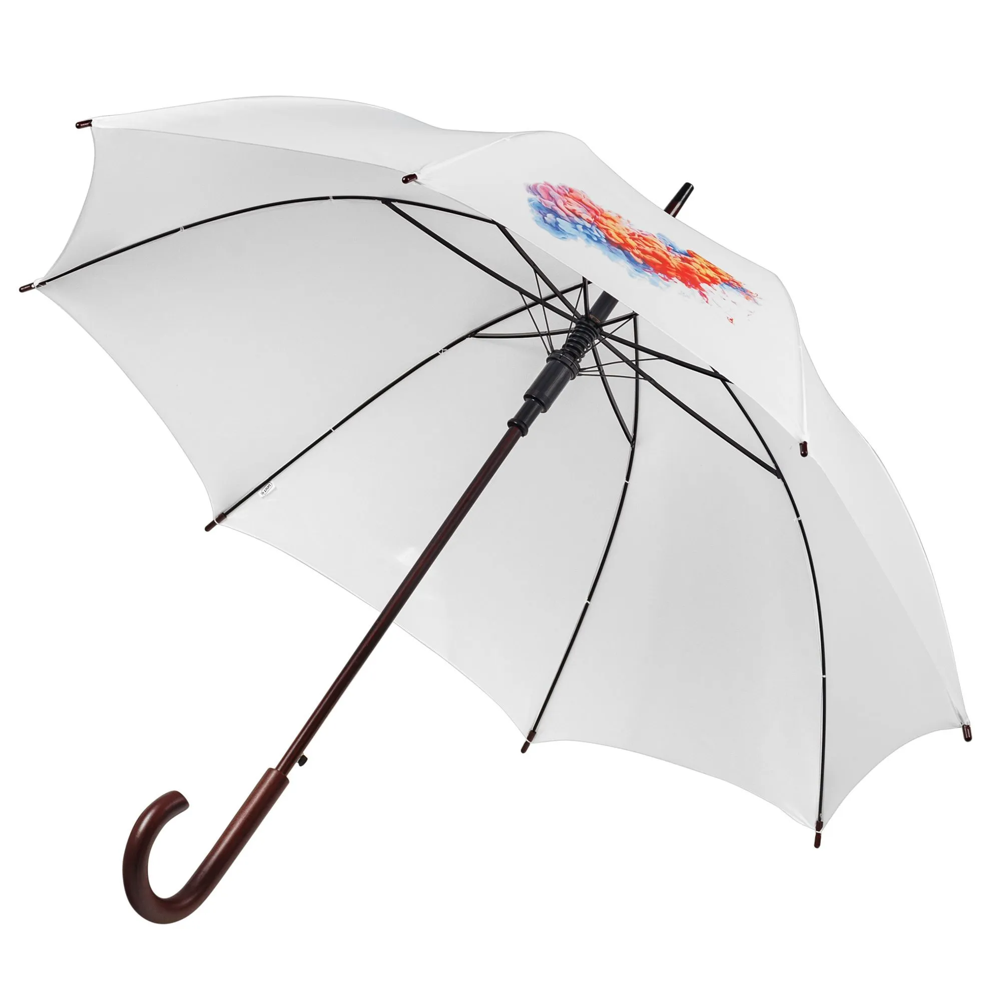 Зонты трости с логотипом с печатью логотипа. Зонт-трость Standard по цене 891 ₽ руб. (артикул 12393.66) Зонт-трость Standard, белый