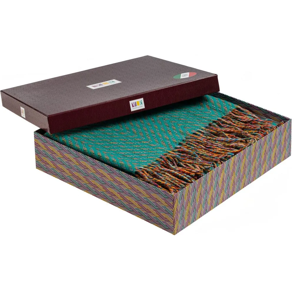 Пледы с логотипом с печатью логотипа. Плед Brera Verde Smeraldo по цене 14 787 ₽ руб. (артикул 10681.42) Плед Brera Verde Smeraldo, бирюзовый