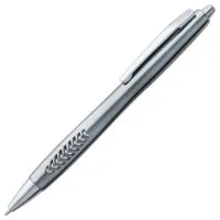 Ручка шариковая Barracuda, серая с логотипом