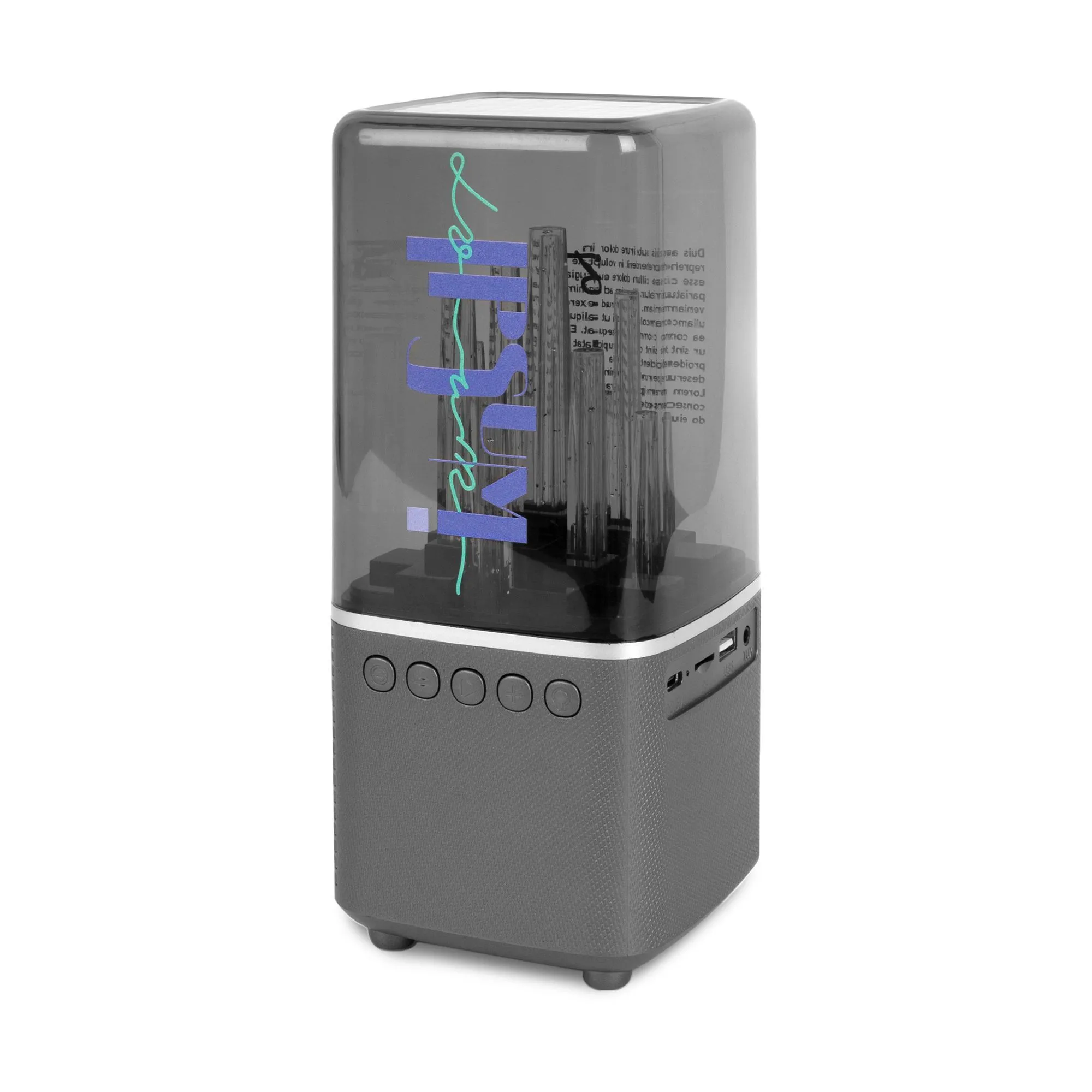 Беспроводная колонка с подсветкой citySound, черная