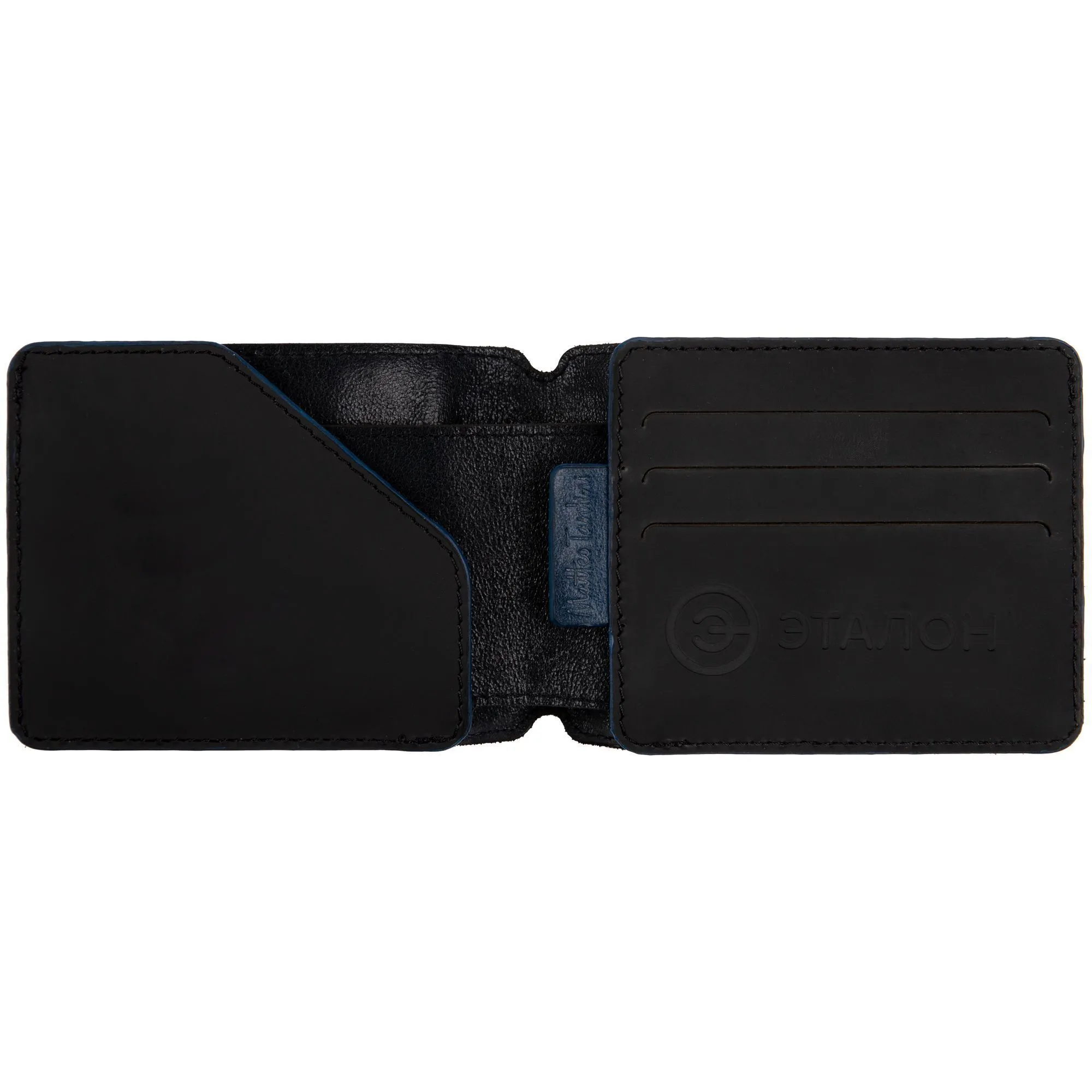 Портмоне Arrival, черное с синим