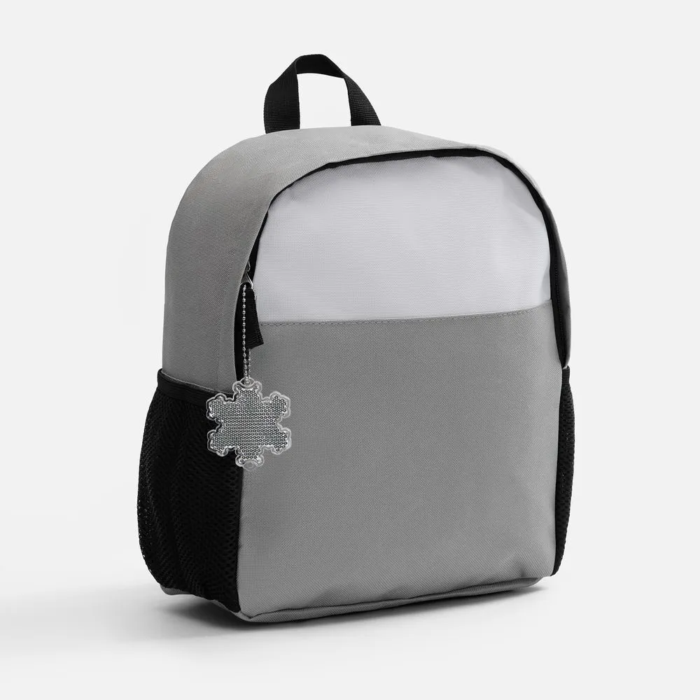 Пешеходный светоотражатель с цепочкой «Снежинка», белый