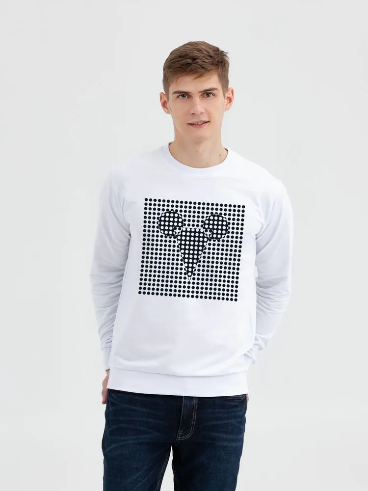 Свитшот Optical Mouse, белый Свитшот Optical Mouse, белый