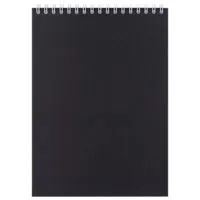 Блокнот Nettuno в линейку, черный с логотипом