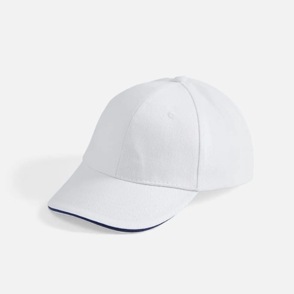 Бейсболка Buffalo, белая с темно-синим