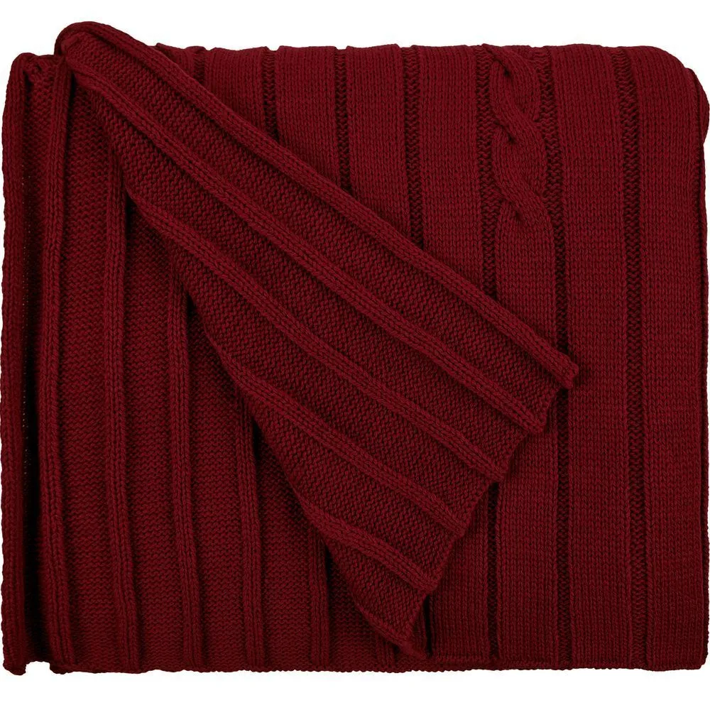 Плед Tressa, темно-красный