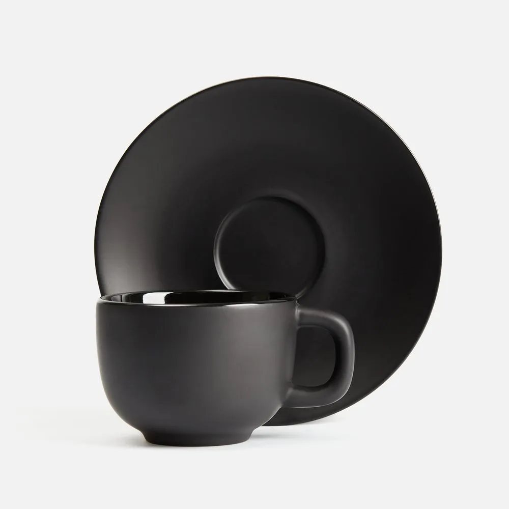 Чайные наборы с печатью логотипа. Чайная пара Stansa по цене 456 ₽ руб. (артикул 18275.30) Чайная пара Stansa, черная