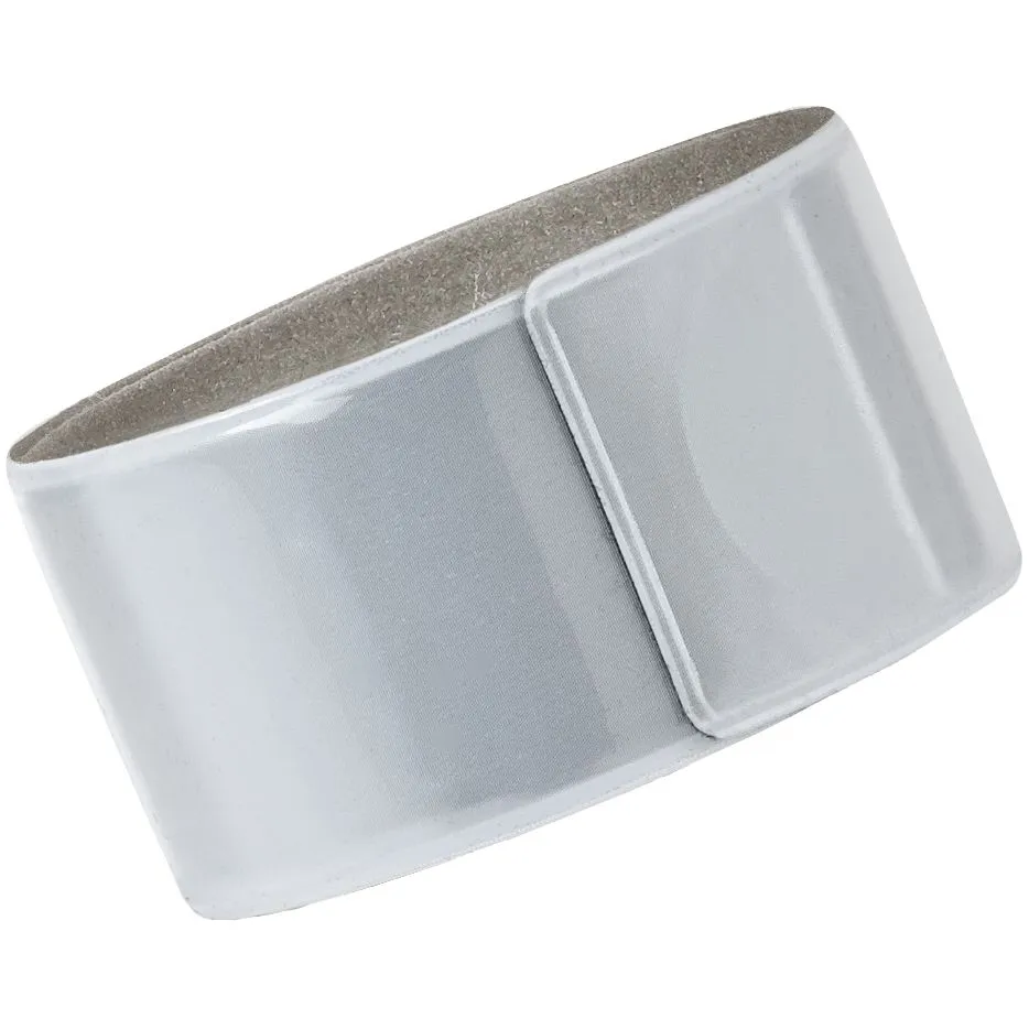 Светоотражающий браслет Lumi, ver.2, серебристый с логотипом