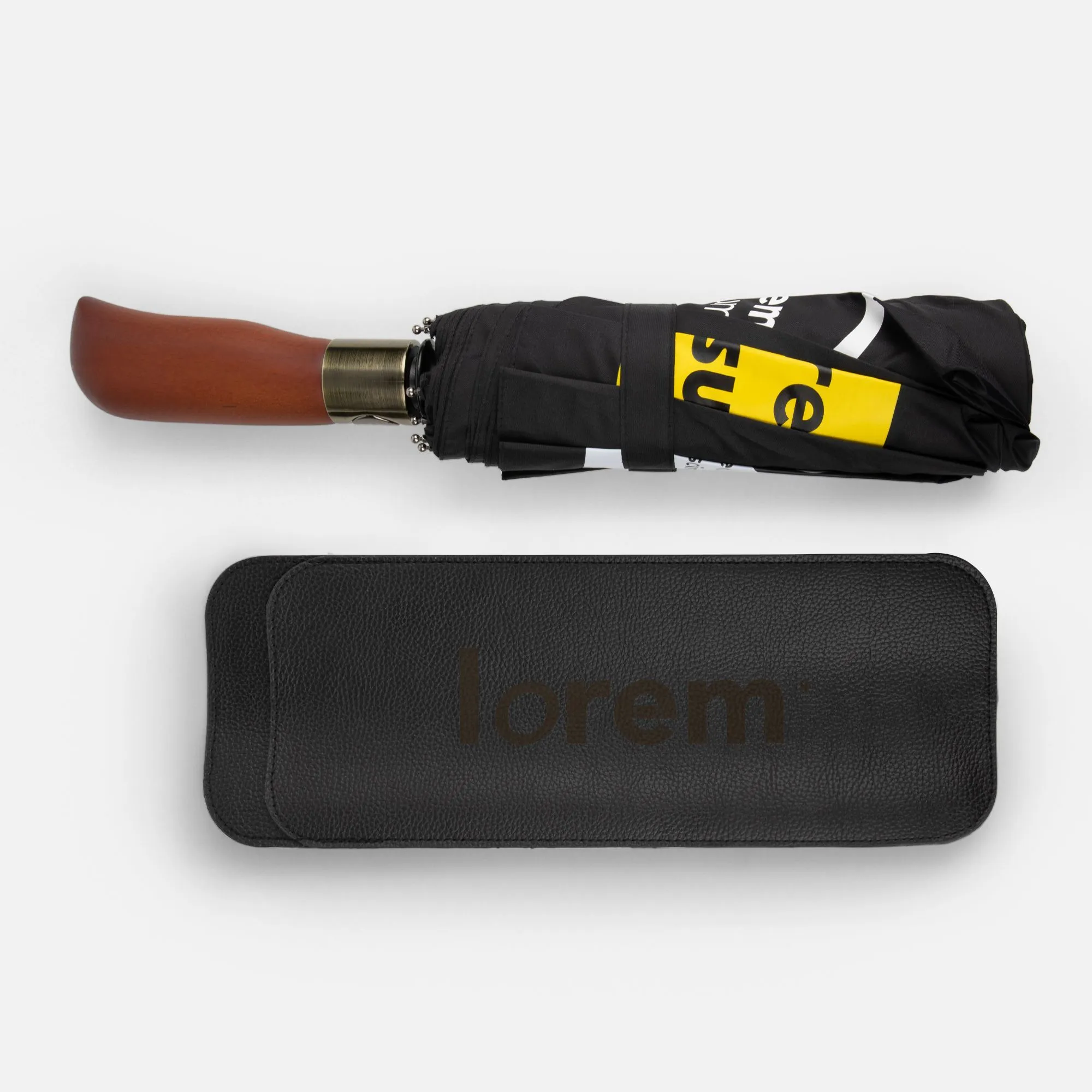 Зонт складной Cloudburst в подарочной упаковке, черный