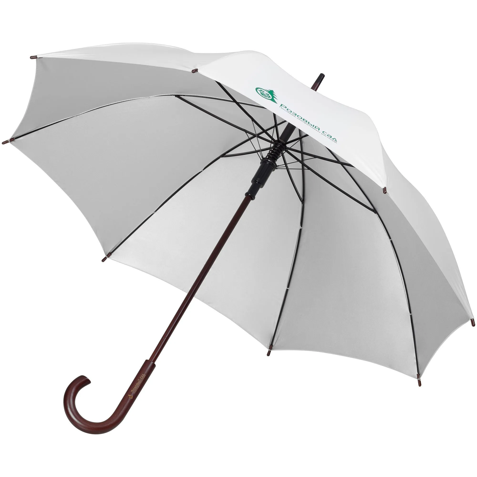 Зонты трости с логотипом с печатью логотипа. Зонт-трость Standard по цене 891 ₽ руб. (артикул 12393.66) Зонт-трость Standard, белый