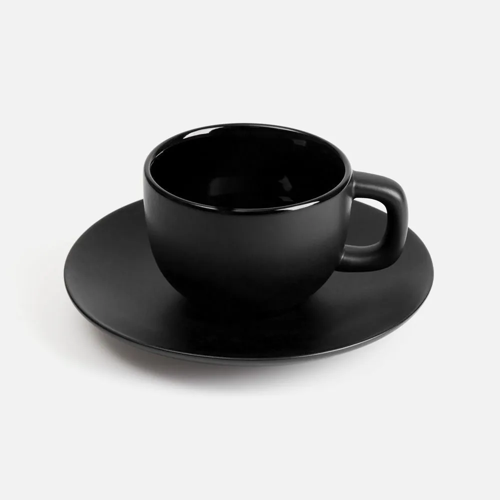 Чайные наборы с печатью логотипа. Чайная пара Stansa по цене 456 ₽ руб. (артикул 18275.30) Чайная пара Stansa, черная