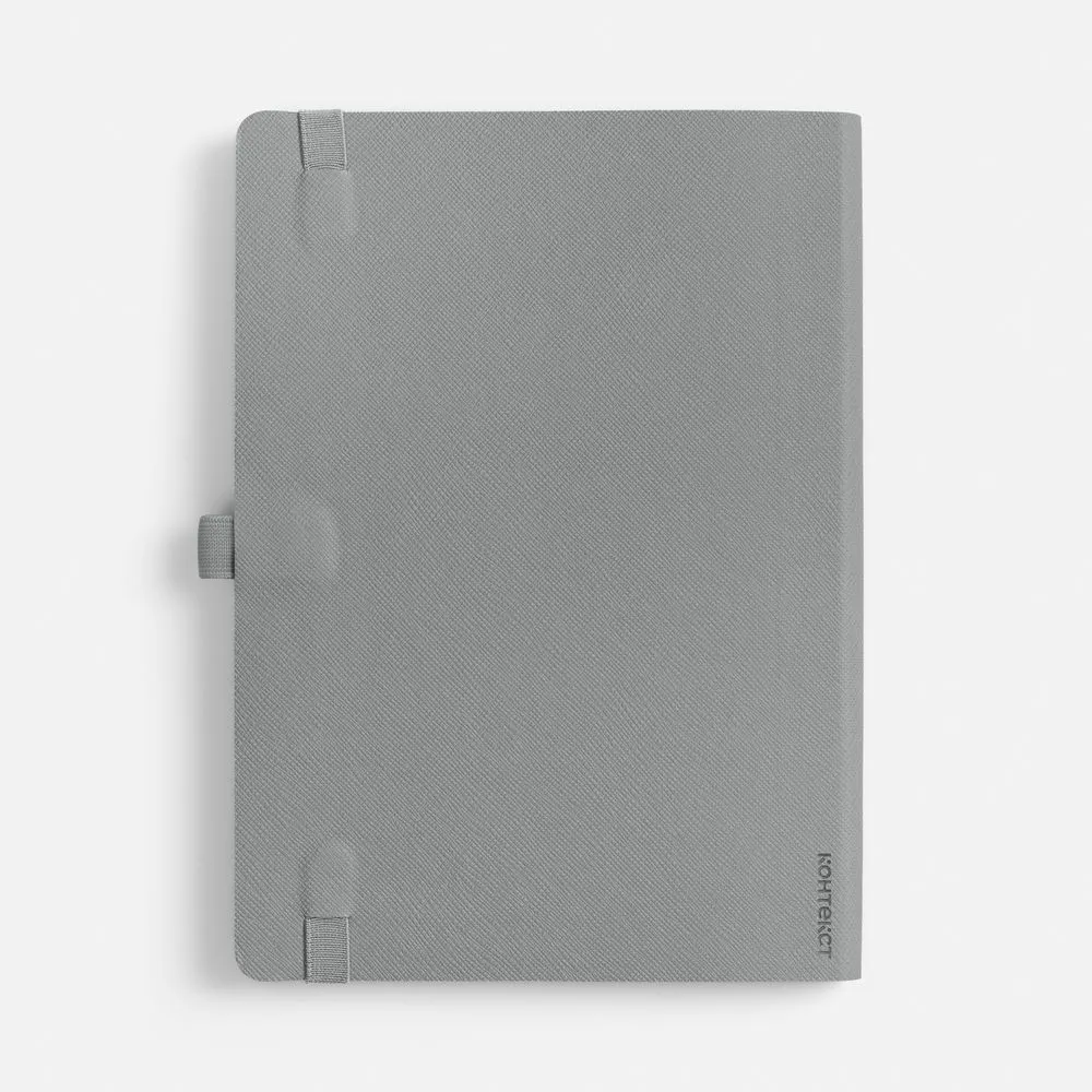 Ежедневники с логотипом с печатью логотипа. Ежедневник Peel Flex, недатированный по цене 939 ₽ руб. (артикул 26687.10) Ежедневник Peel Flex, недатированный, серый