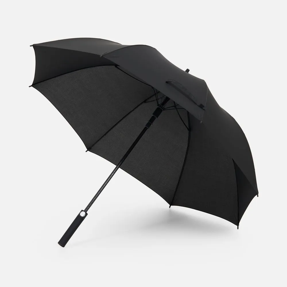 Зонты трости с логотипом с печатью логотипа. Зонт-трость Simple Golf по цене 1 386 ₽ руб. (артикул 18781.30) Зонт-трость Simple Golf, черный