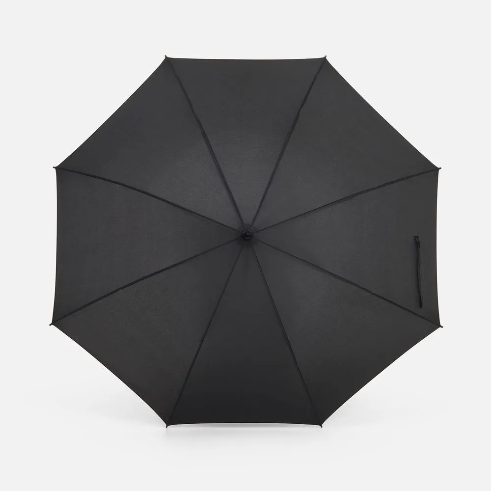 Зонты трости с логотипом с печатью логотипа. Зонт-трость Simple Golf по цене 1 386 ₽ руб. (артикул 18781.30) Зонт-трость Simple Golf, черный