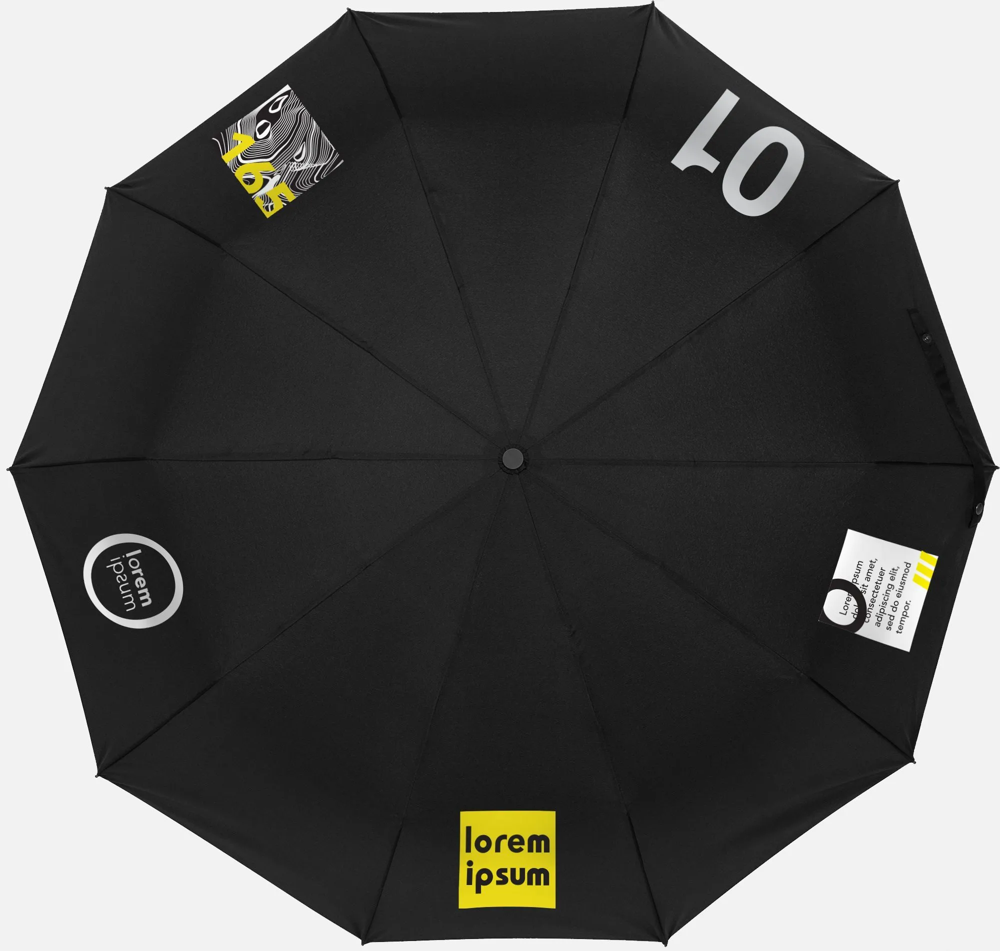 Зонт складной Cloudburst в подарочной упаковке, черный