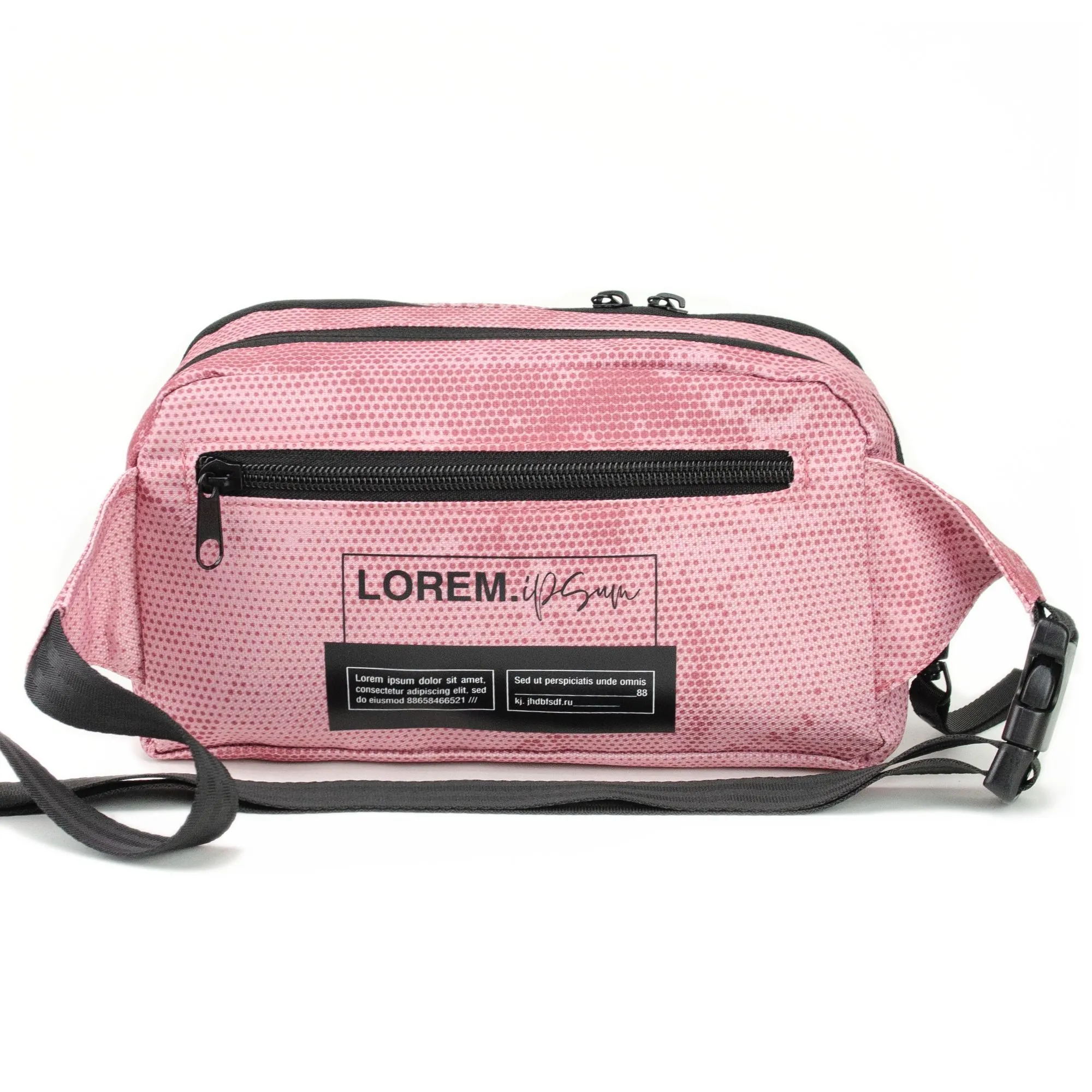 Сумки с принтом с печатью логотипа. Поясная сумка Pink Marble по цене 613 ₽ руб. (артикул 71487.56) Поясная сумка Pink Marble