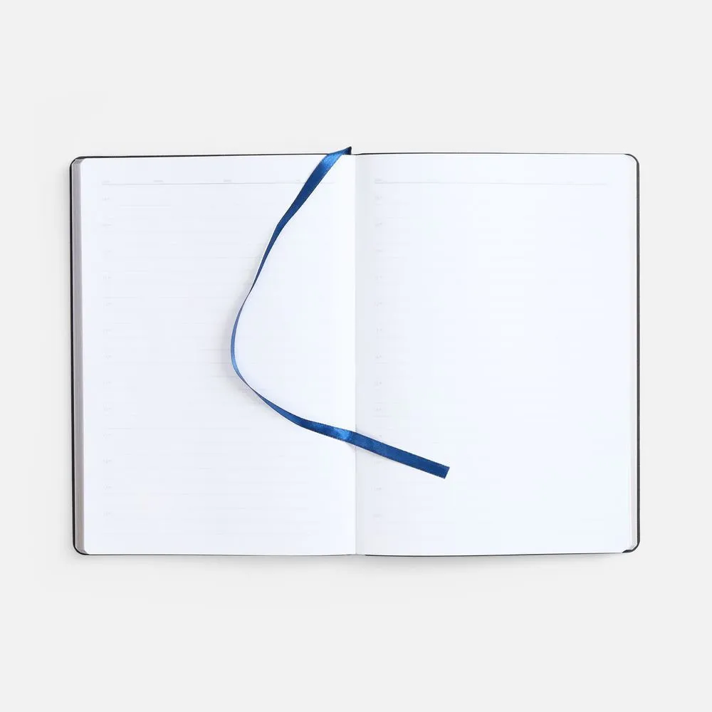 Ежедневник Nebraska Flex, недатированный, синий с серебром