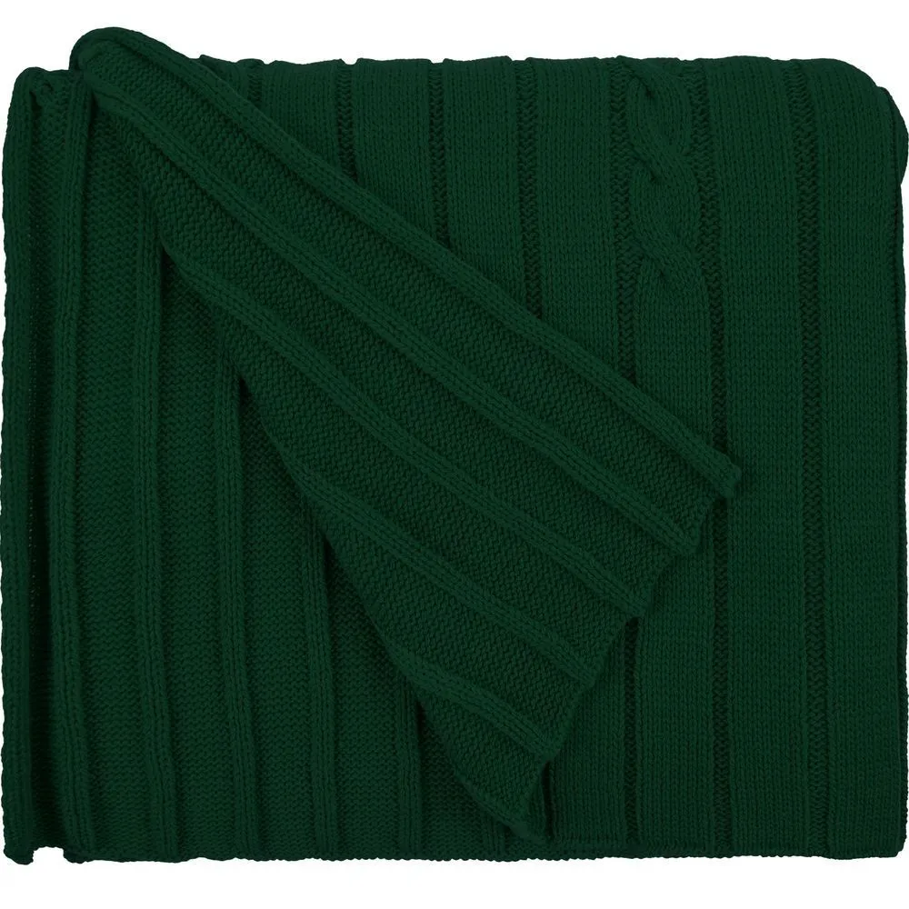 Плед Tressa, темно-зеленый