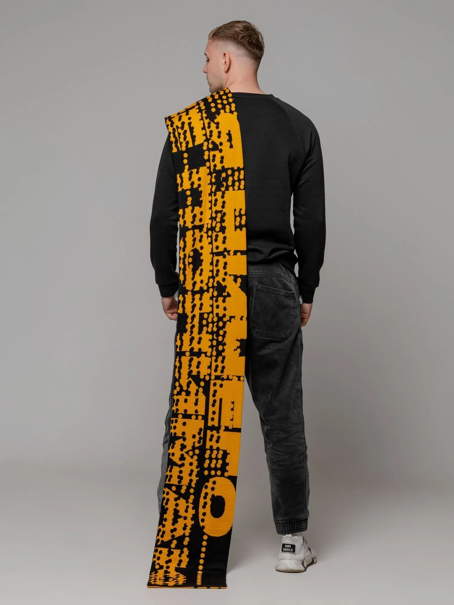 Шарф Tricksy Classic Net, XXL на заказ, полушерсть