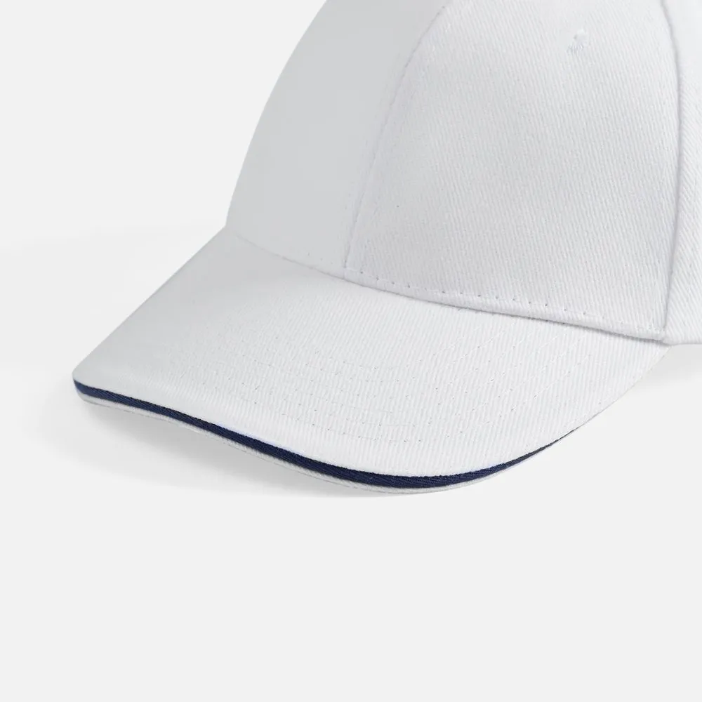 Бейсболка Buffalo, белая с темно-синим