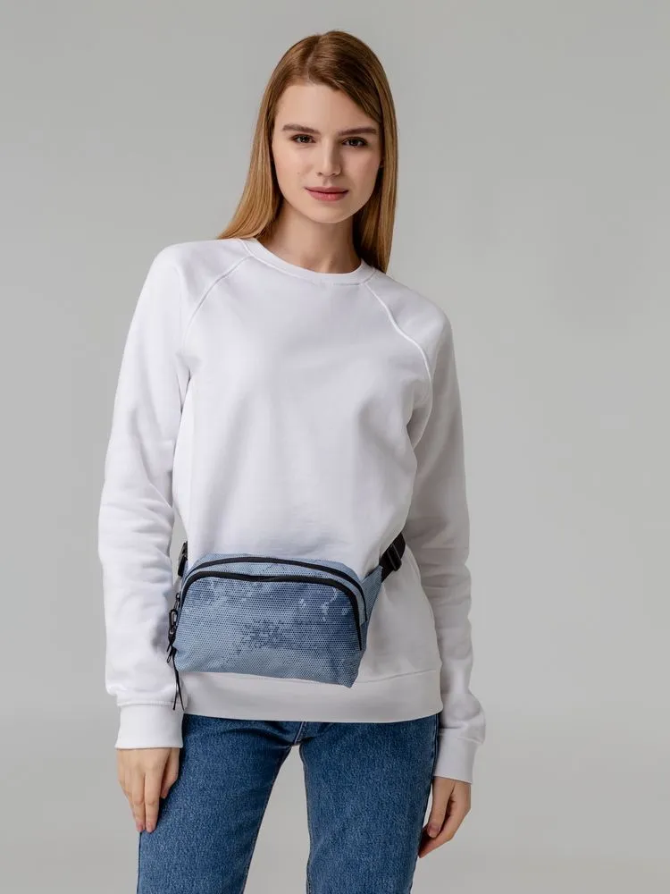 Сумки с принтом с печатью логотипа. Поясная сумка Blue Marble по цене 613 ₽ руб. (артикул 71487.14) Поясная сумка Blue Marble