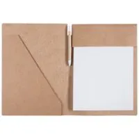 Папка Fact-Folder формата А4 c блокнотом, крафт с логотипом