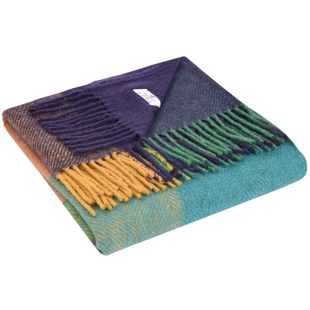 Пледы с логотипом с печатью логотипа. Плед Mumbai по цене 10 137 ₽ руб. (артикул 16341.74) Плед Mumbai, фиолетовый с бирюзовым