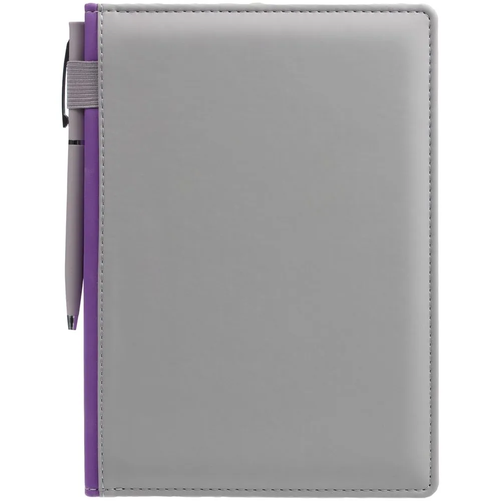 Ежедневник Spain Shall на заказ, недатированный, серый с фиолетовым