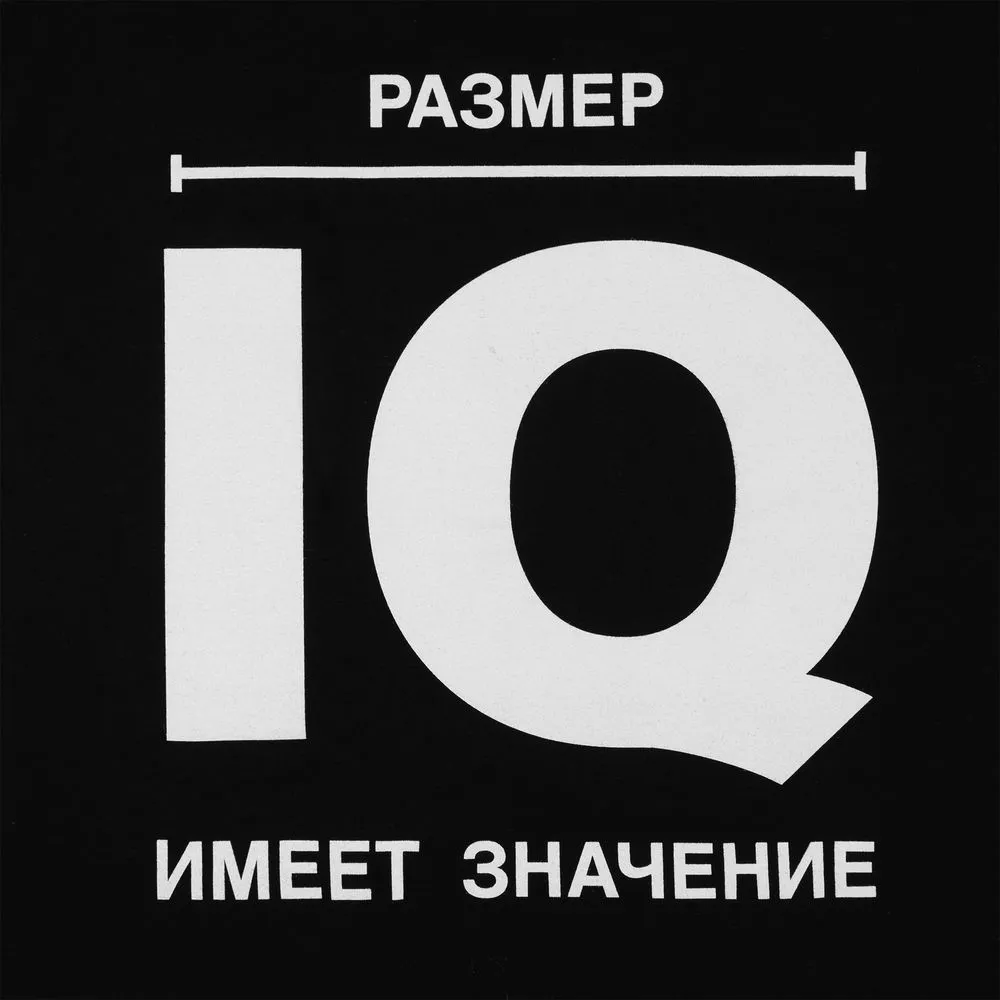 Футболка "Размер IQ", черная