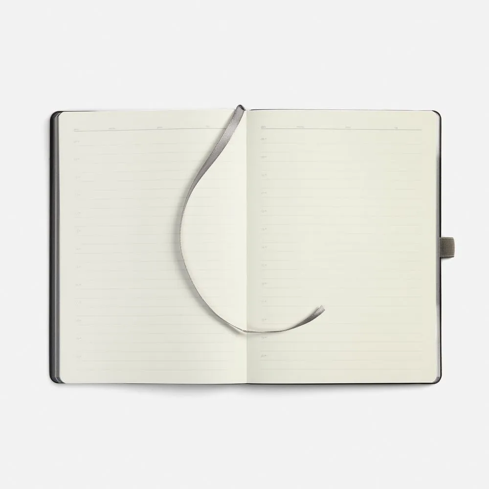 Ежедневники с логотипом с печатью логотипа. Ежедневник Peel Flex, недатированный по цене 939 ₽ руб. (артикул 26687.10) Ежедневник Peel Flex, недатированный, серый