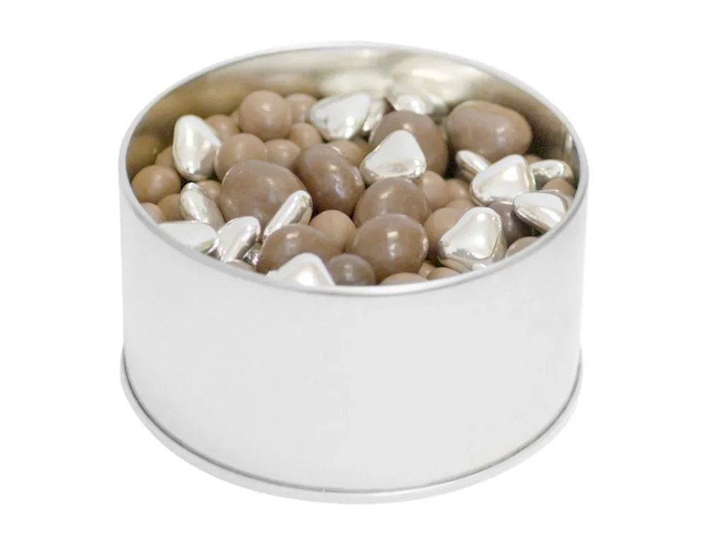 Подарочные коробки с печатью логотипа. Коробка Pragmax S, круглая по цене 153 ₽ руб. (артикул 5589) Коробка Pragmax S, круглая, серебристая