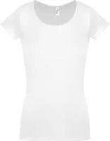 Футболка женская Moody 160, белая с логотипом