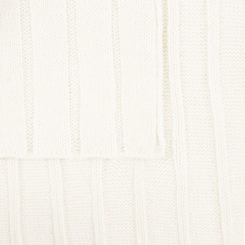 Плед Tressa, белый (молочный)