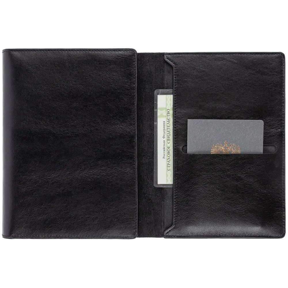 Ежедневники с логотипом с печатью логотипа. Ежедневник-портфолио Napoli, недатированный по цене 6 919 ₽ руб. (артикул 55601.30) Ежедневник-портфолио Napoli, недатированный, черный