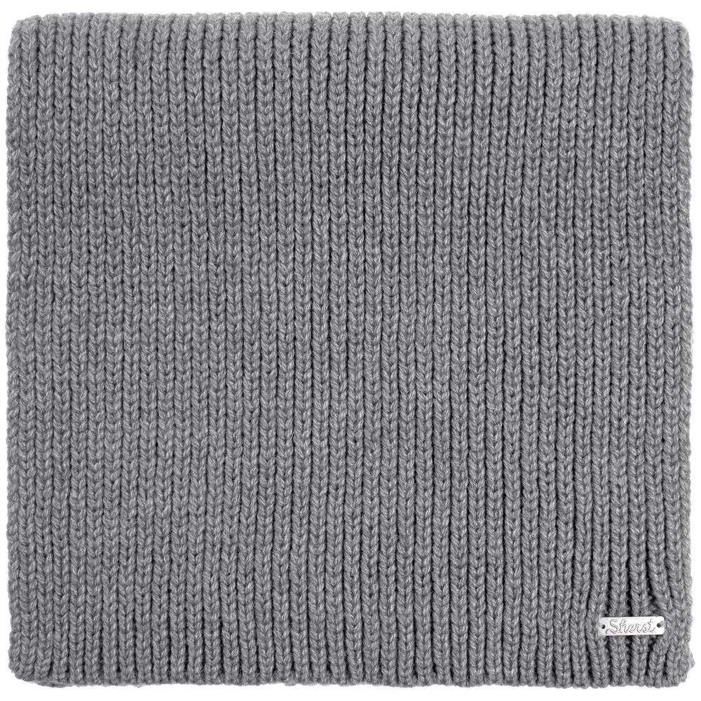 Шарф Tommi, серый меланж с логотипом