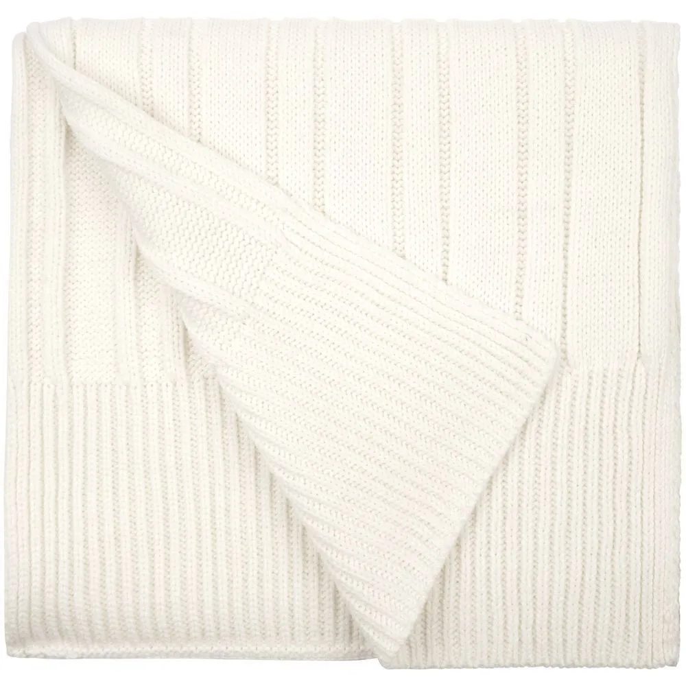 Шарфы с печатью логотипа. Шарф Knit Beat по цене 921 ₽ руб. (артикул 19892.61) Шарф Knit Beat, белый (молочный)