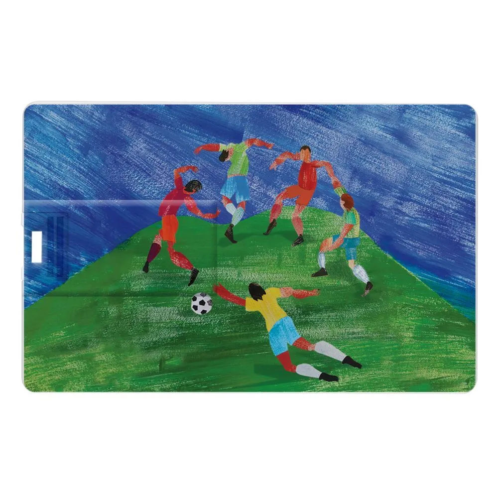 Флешка «Футбол via Матисс», 8 Гб, белая с логотипом