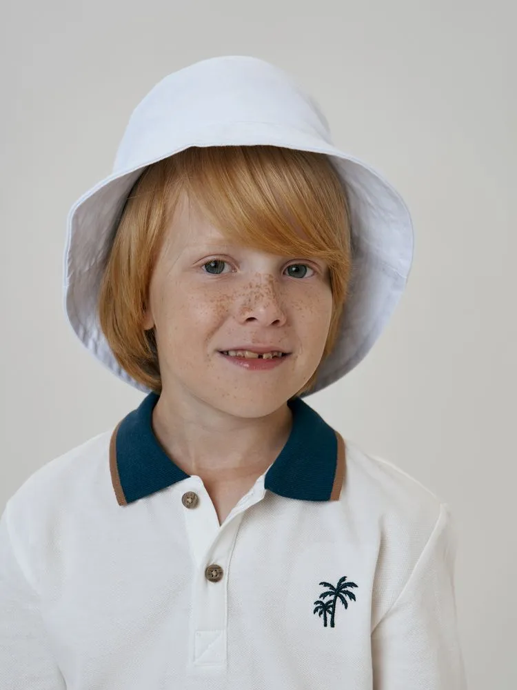 Детская одежда с печатью логотипа. Панама детская Challenge Kids по цене 446 ₽ руб. (артикул 16407.60) Панама детская Challenge Kids, белая