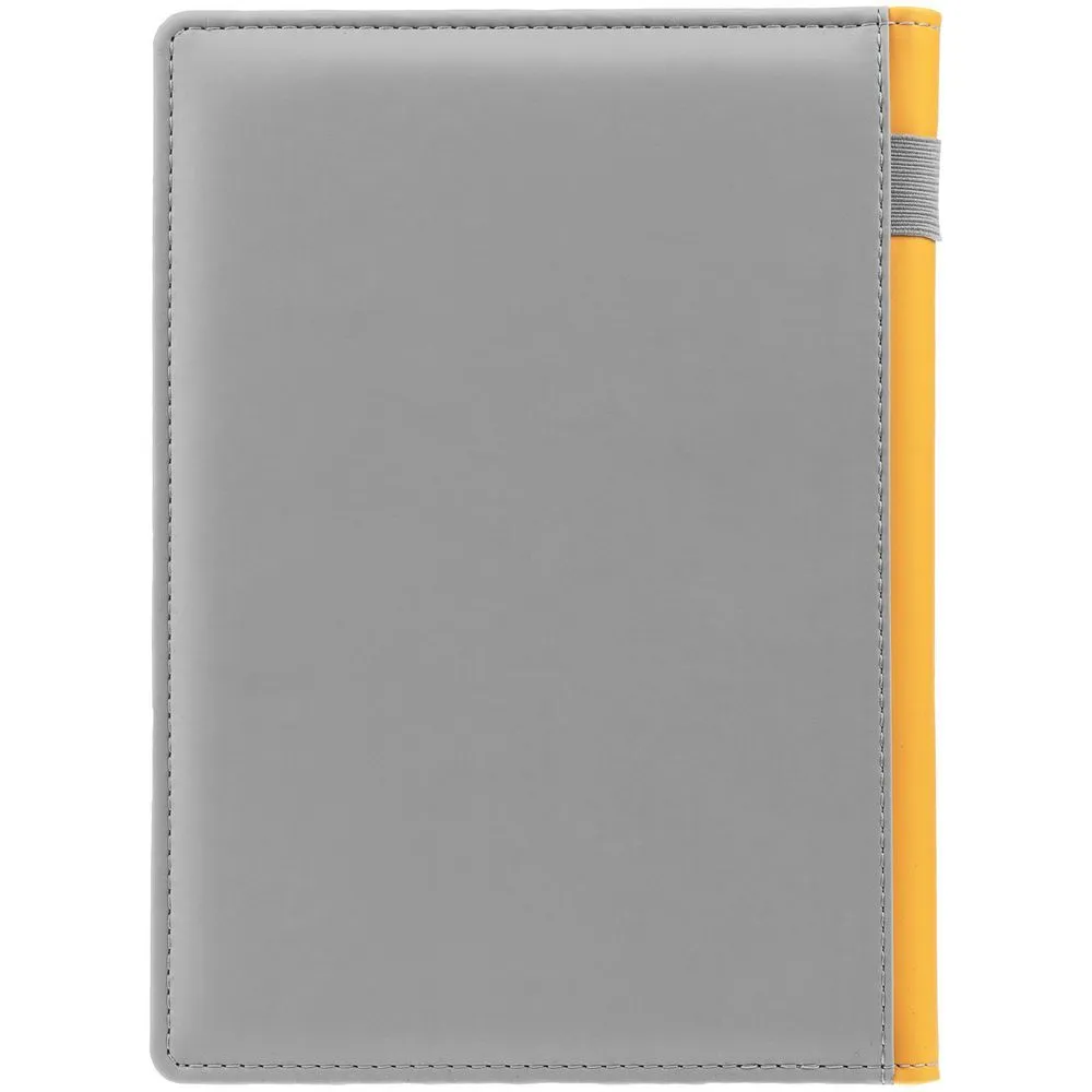 Ежедневник Spain Shall на заказ, недатированный, серый с желтым