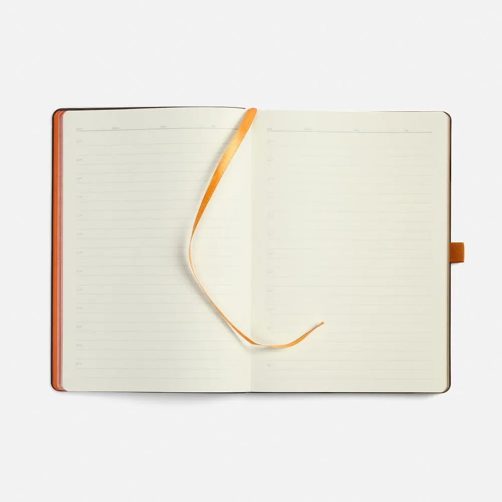 Ежедневники с логотипом с печатью логотипа. Ежедневник Peel Flex, недатированный по цене 939 ₽ руб. (артикул 26687.20) Ежедневник Peel Flex, недатированный, оранжевый