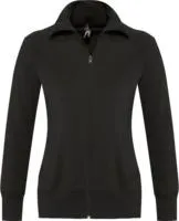 Толстовка женская на молнии Soda 280 черная с логотипом