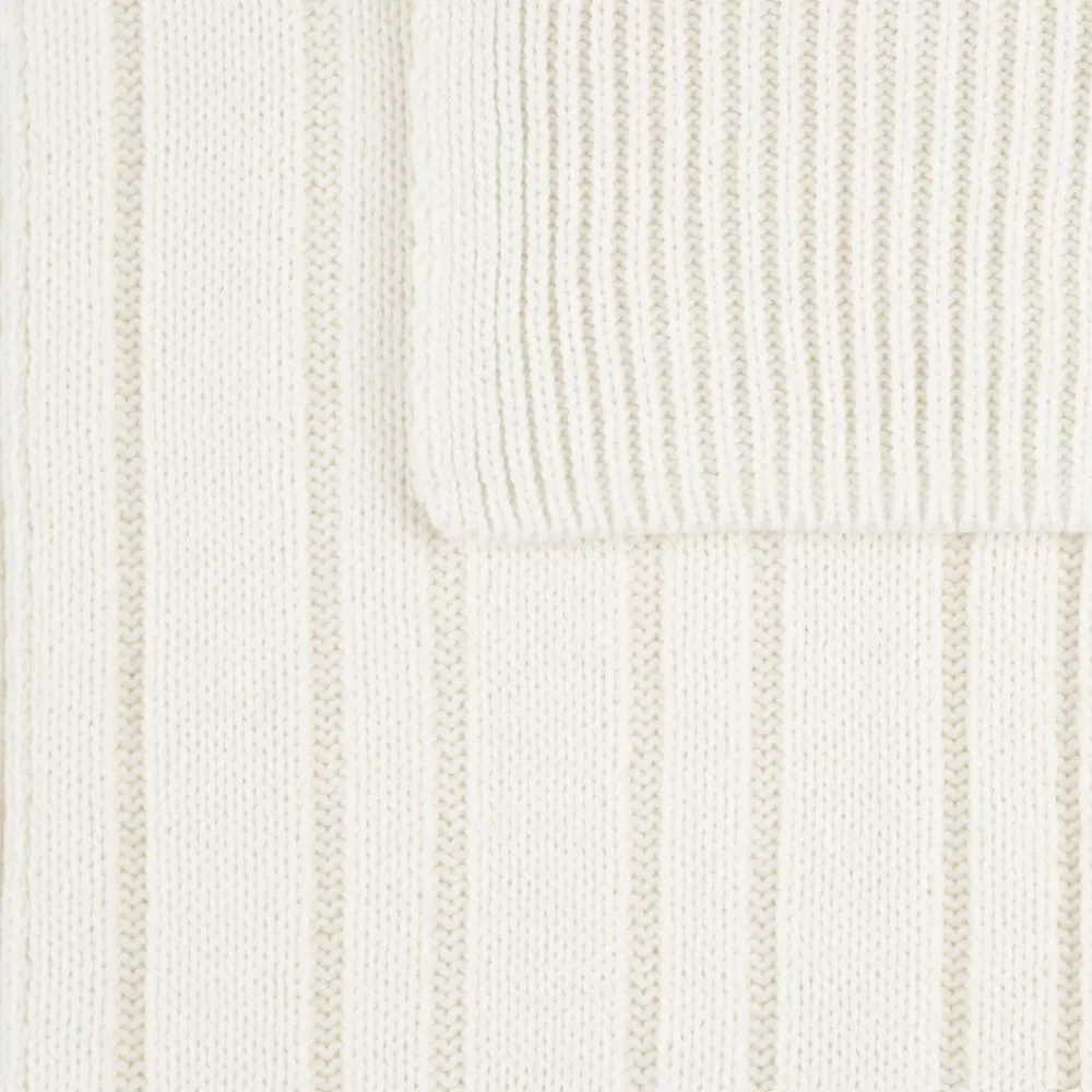 Шарфы с печатью логотипа. Шарф Knit Beat по цене 921 ₽ руб. (артикул 19892.61) Шарф Knit Beat, белый (молочный)