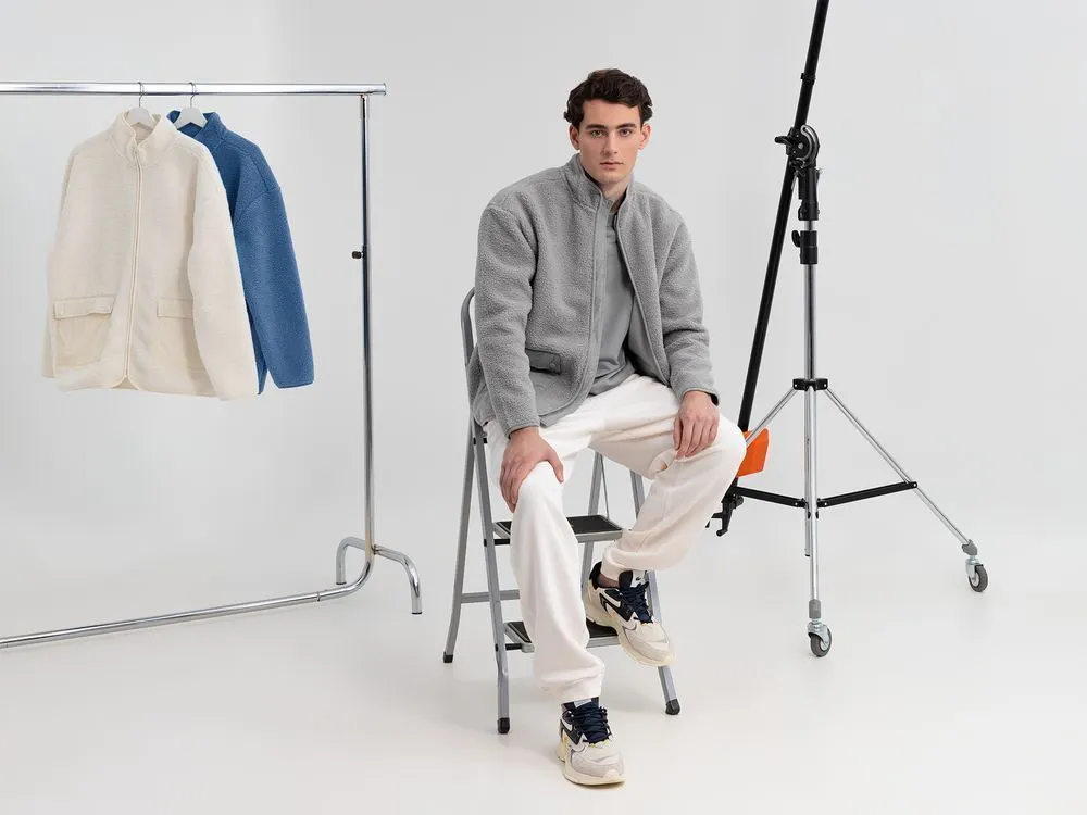 Куртка унисекс Oblako, светло-серая, размер ХL/ХХL