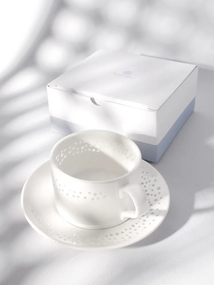 Чайные наборы с печатью логотипа. Чайная пара Coralli Luziano по цене 1 511 ₽ руб. (артикул 15120.60) Чайная пара Coralli Luziano, белая