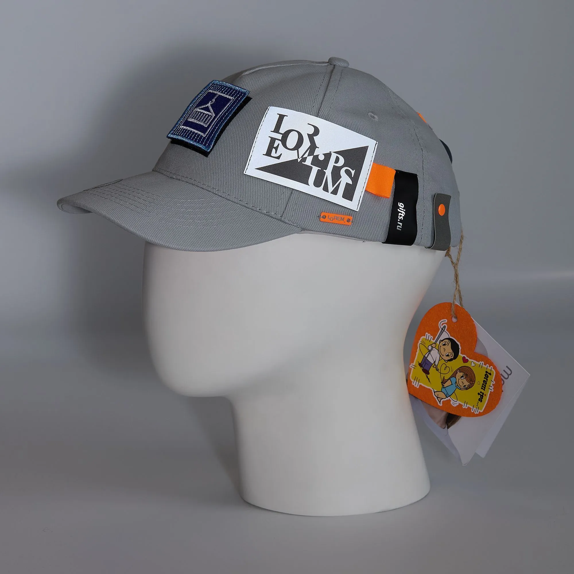 Бейсболка Buffalo, белая с темно-синим