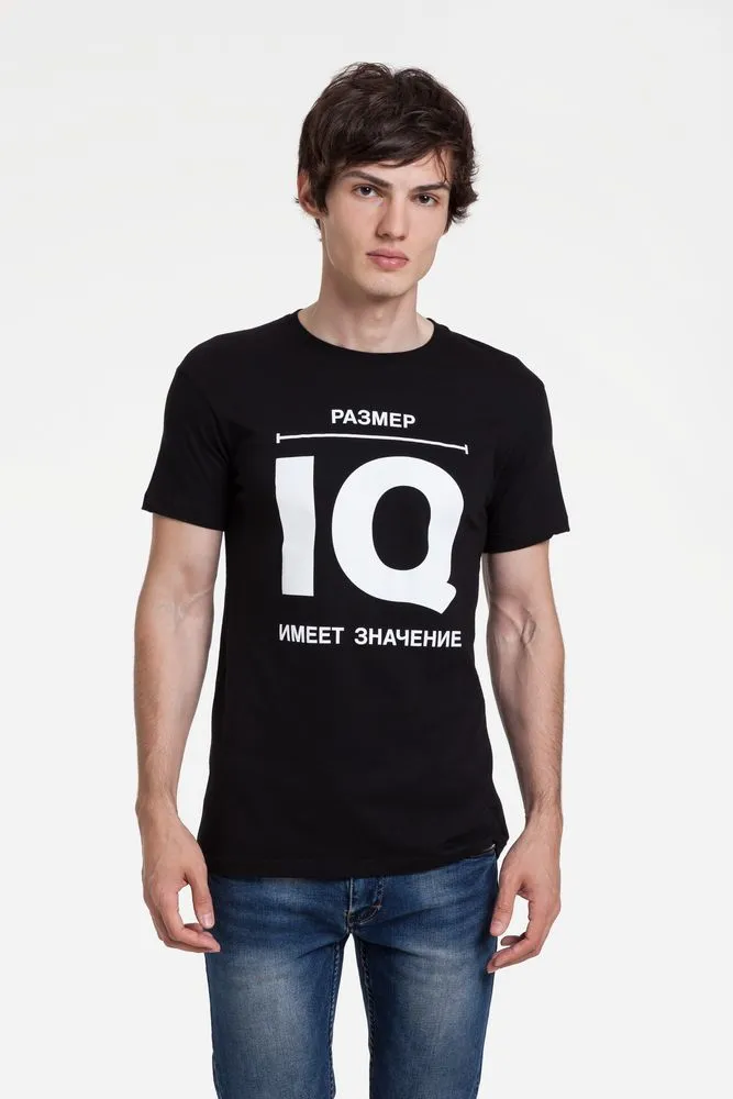 Футболка "Размер IQ", черная